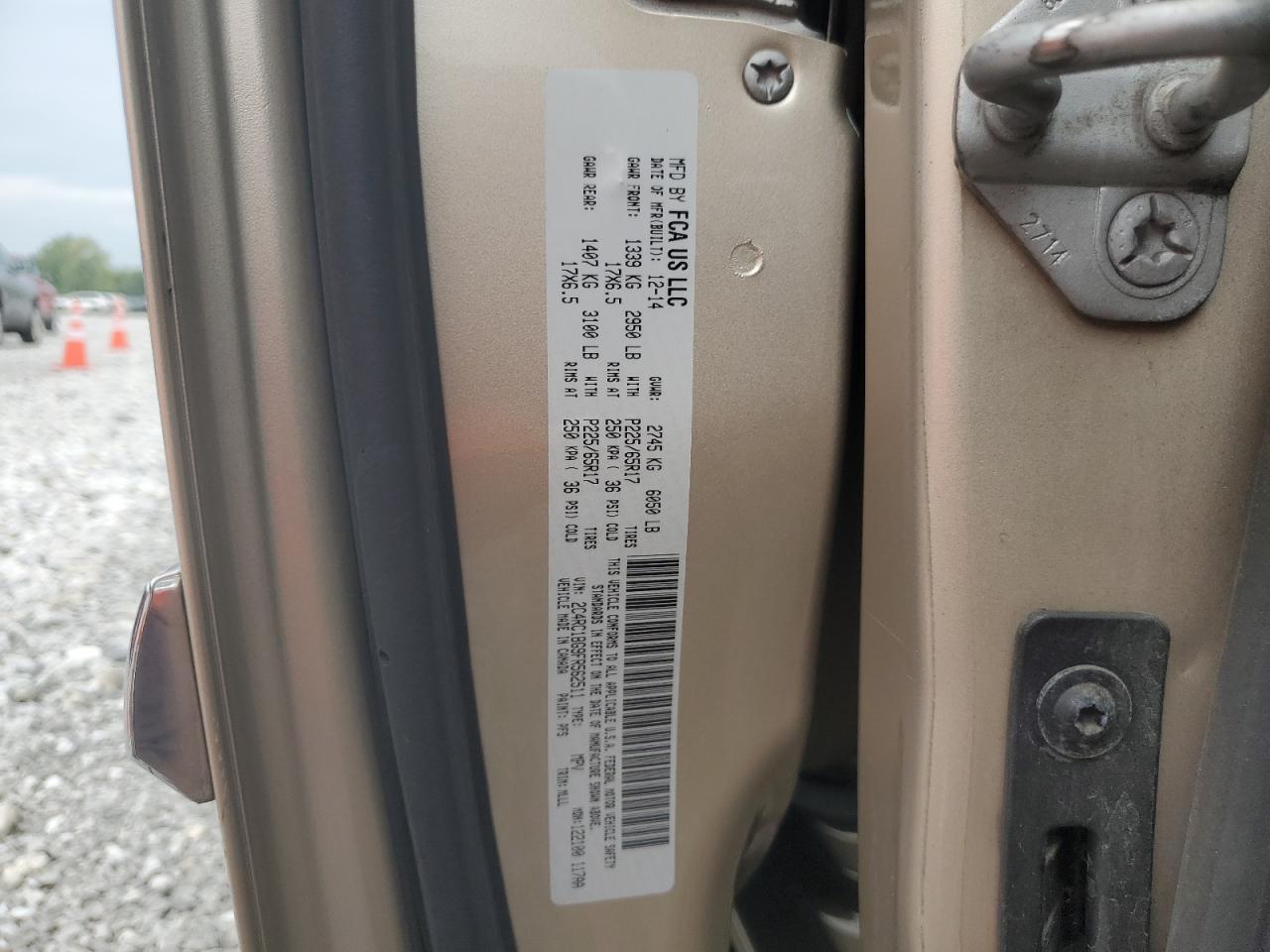 2015 Chrysler Town & Country Touring VIN: 2C4RC1BG9FR562511 Lot: 57513724