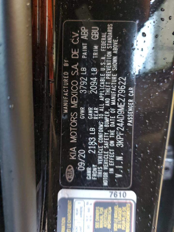 2021 Kia Forte Fe VIN: 3KPF24AD9ME279622 Lot: 61198744