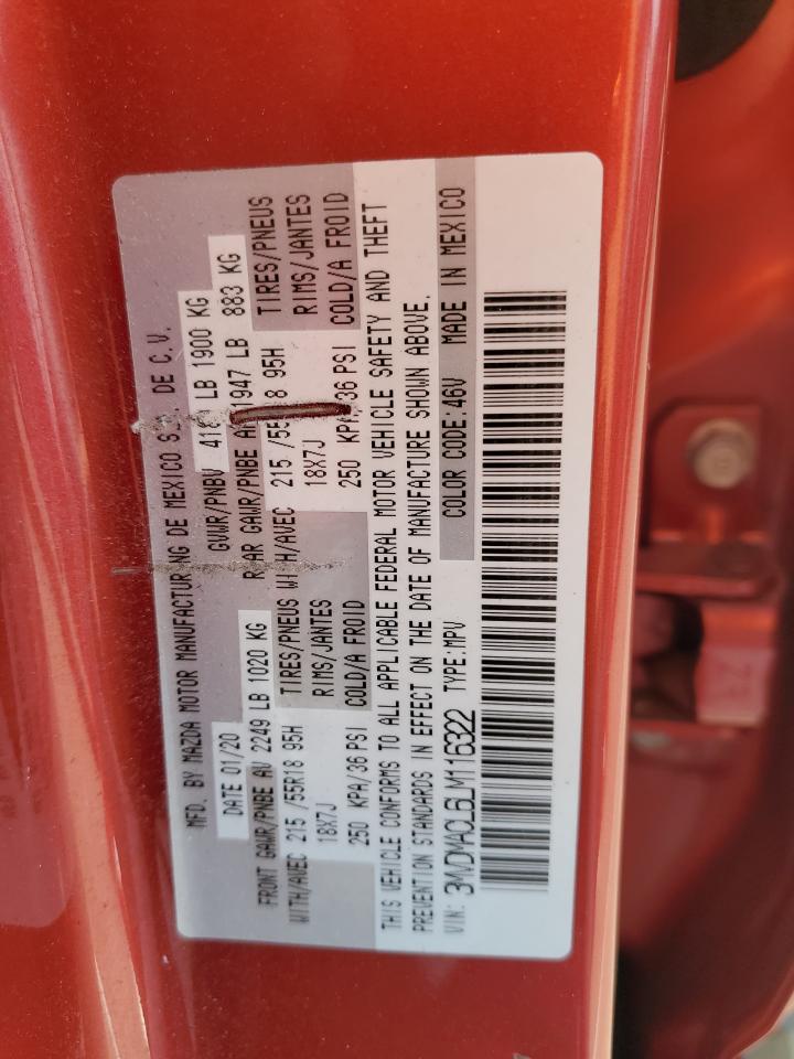 2020 Mazda Cx-30 Select VIN: 3MVDMACL6LM116322 Lot: 65403574