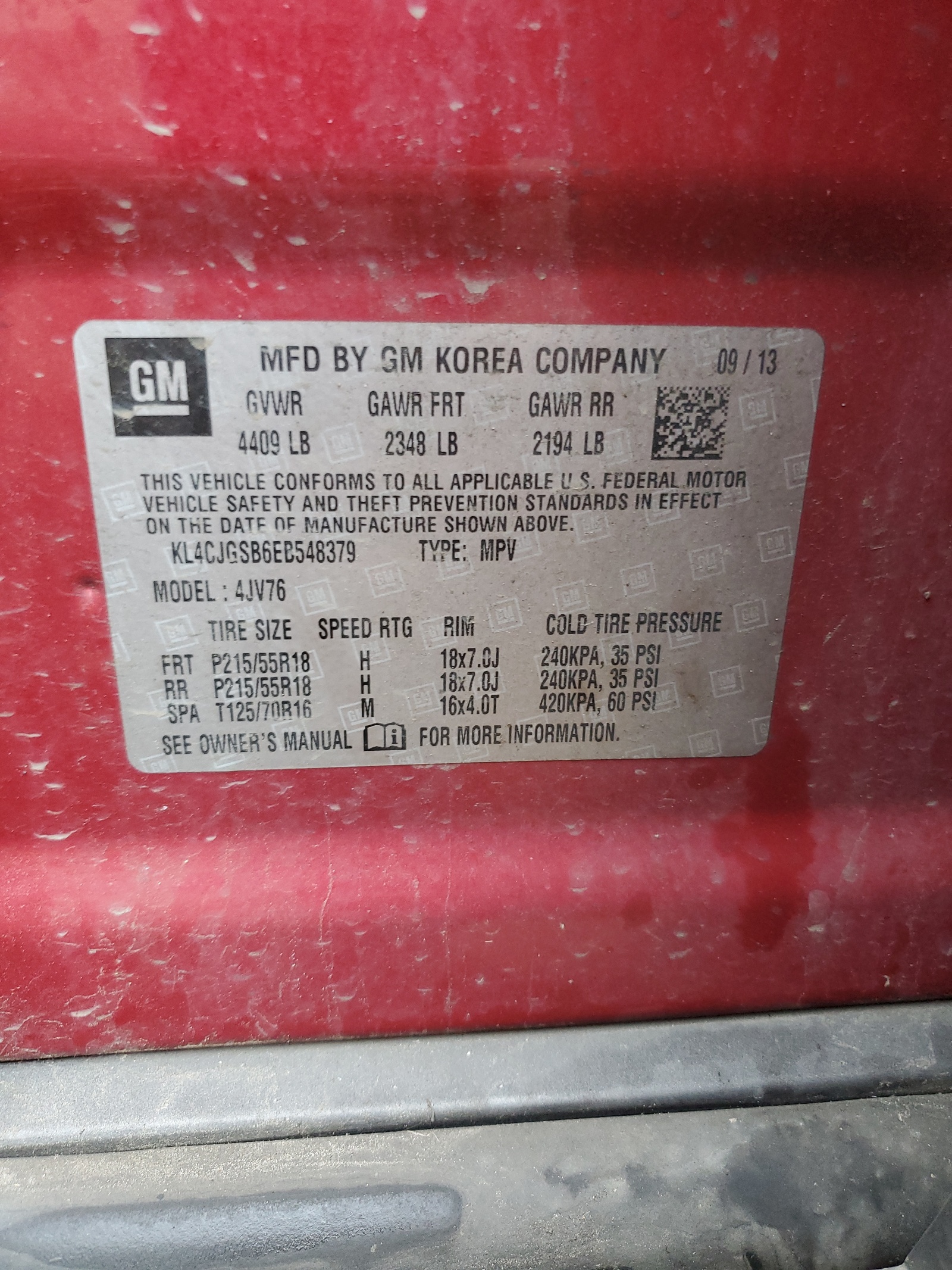 KL4CJGSB6EB548379 2014 Buick Encore