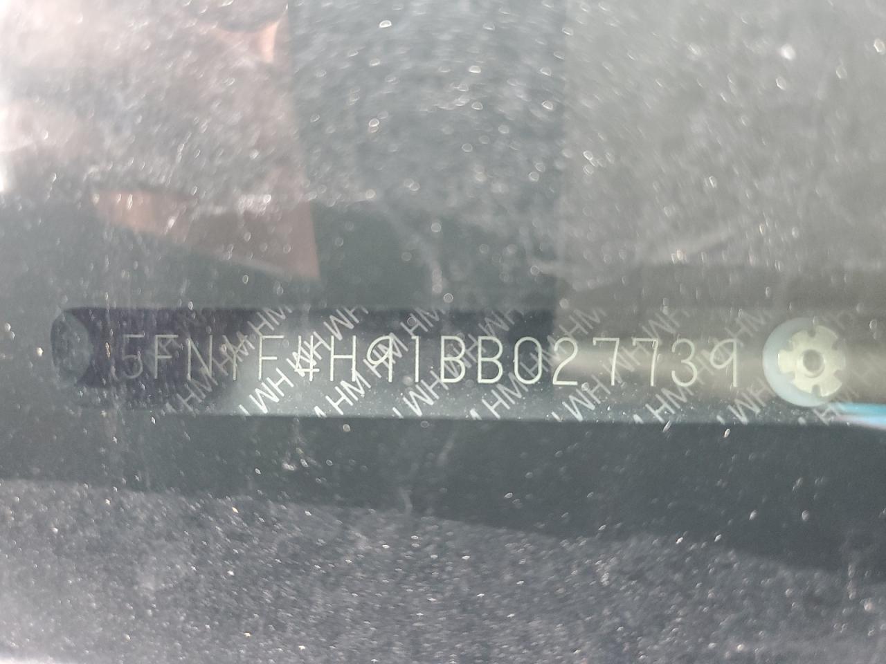 2011 Honda Pilot Touring VIN: 5FNYF4H91BB027739 Lot: 64157124