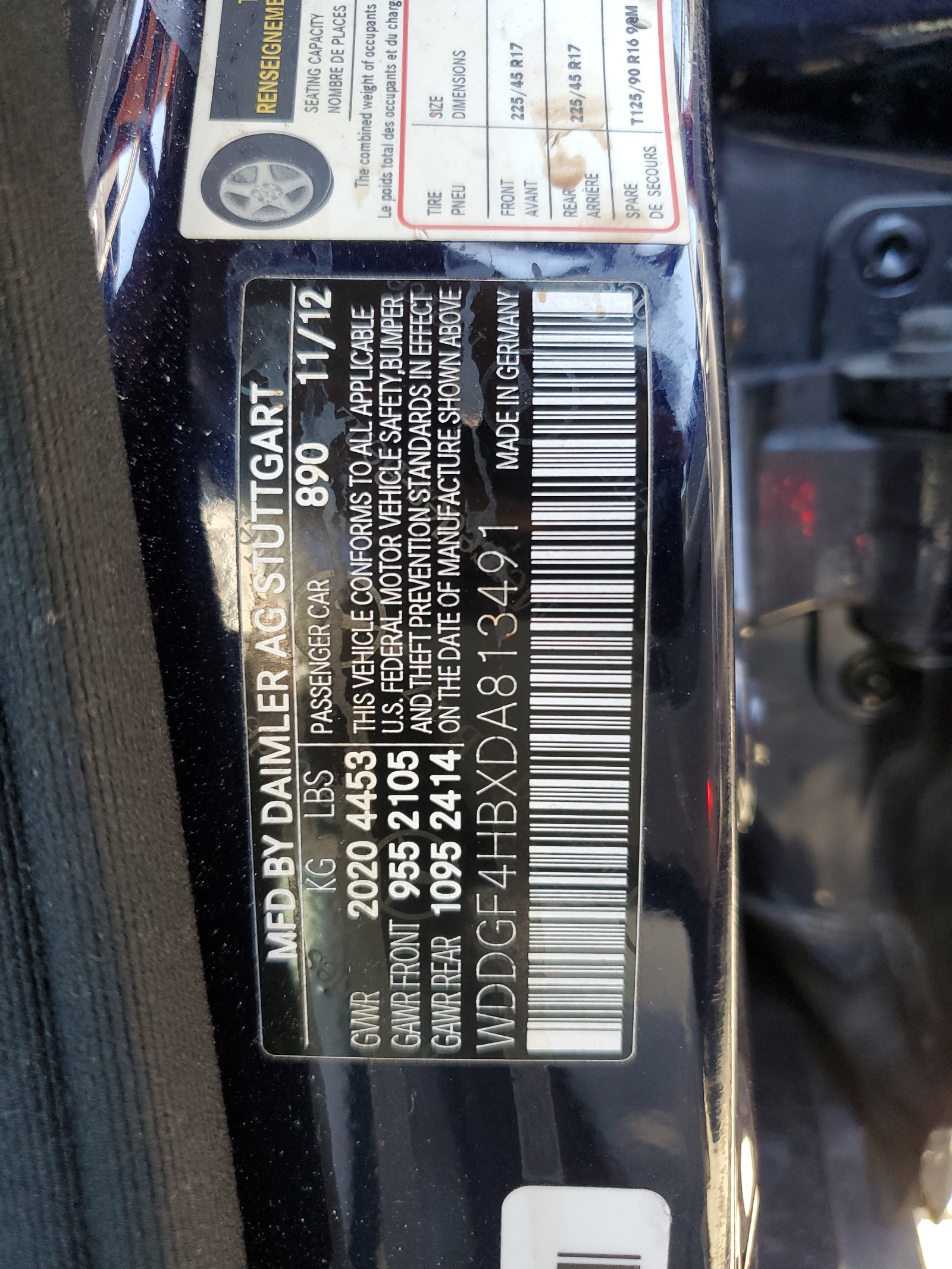 WDDGF4HBXDA813491 2013 Mercedes-Benz C 250