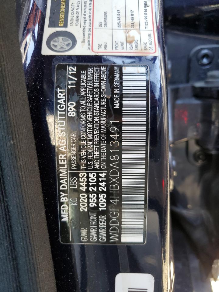 2013 Mercedes-Benz C 250 VIN: WDDGF4HBXDA813491 Lot: 64204794