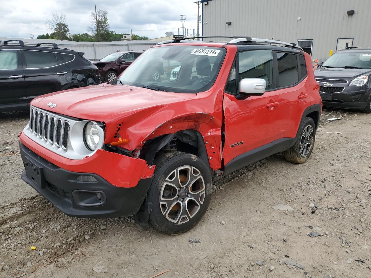 2017 Jeep Renegade Limited na sprzedaż w Appleton, WI - Front End