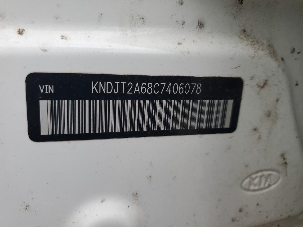 2012 Kia Soul + VIN: KNDJT2A68C7406078 Lot: 62847214