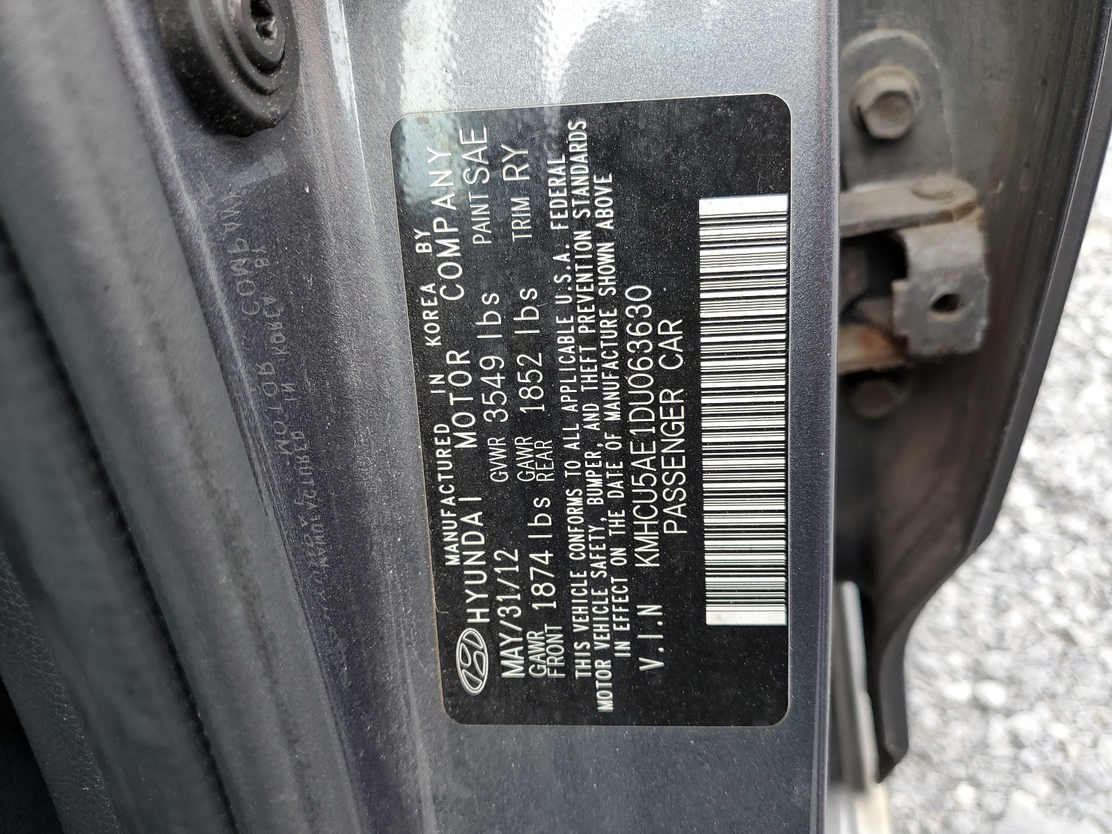 KMHCU5AE1DU063630 2013 Hyundai Accent Gls