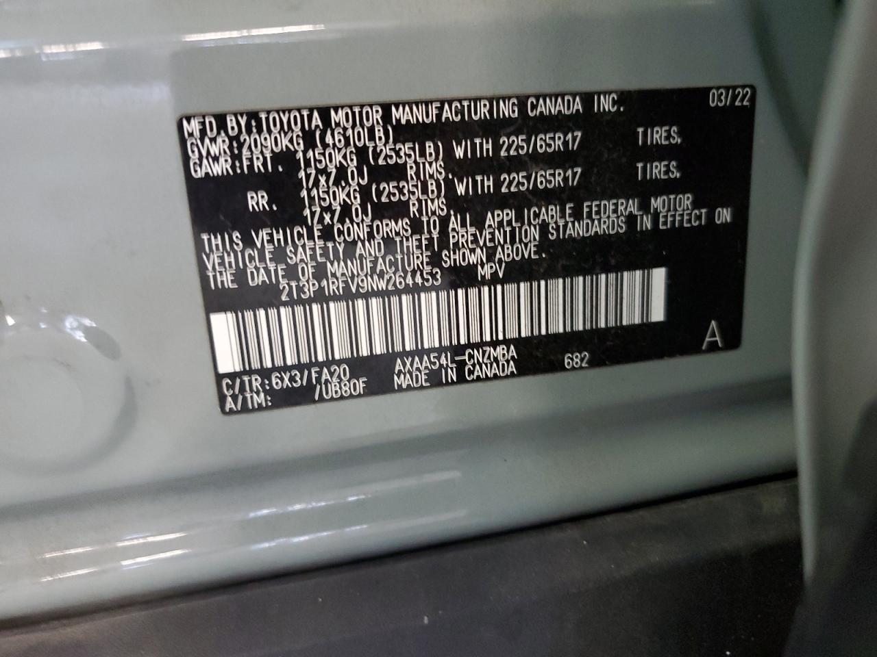 2T3P1RFV9NW264453 2022 TOYOTA RAV 4 - Image 14