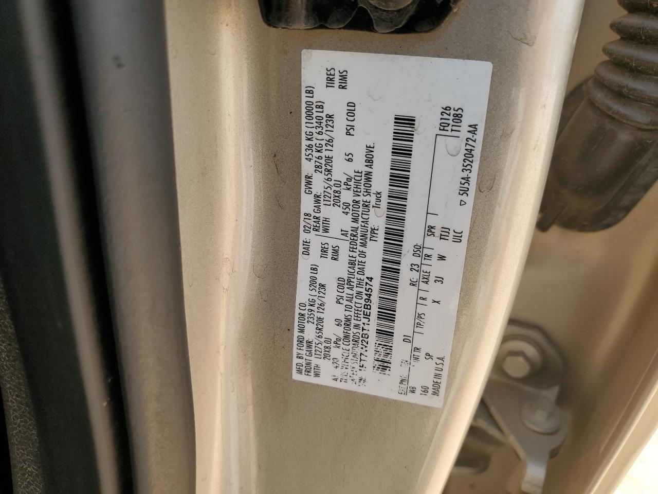 1FT7W2BT1JEB94574 2018 FORD F250 - Image 12