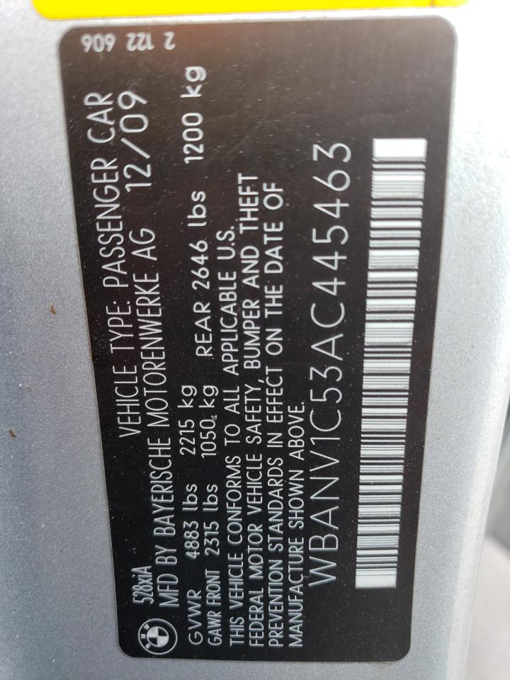 2010 BMW 528 Xi VIN: WBANV1C53AC445463 Lot: 65005034