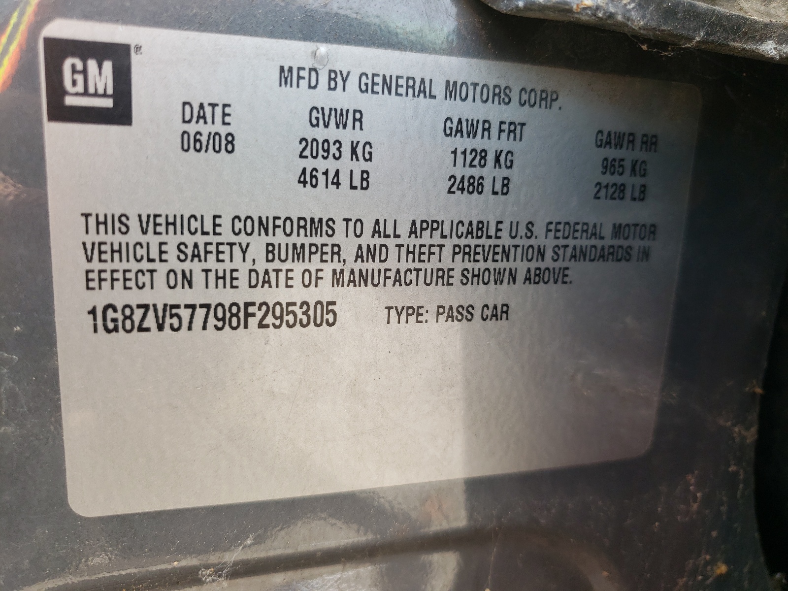 1G8ZV57798F295305 2008 Saturn Aura Xr