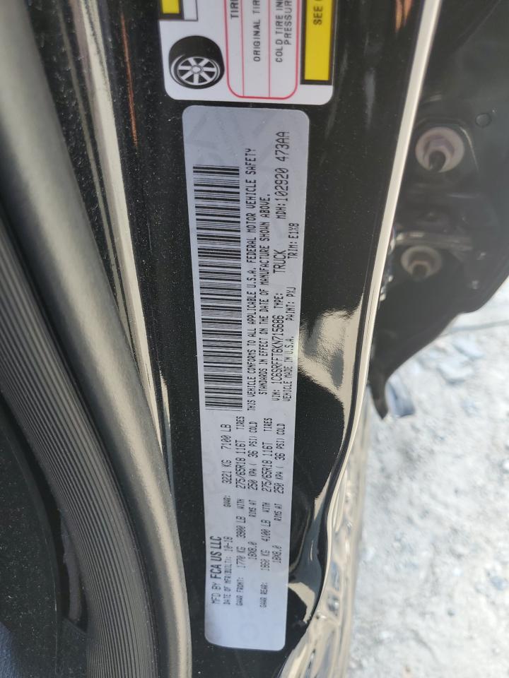 2019 Ram 1500 Big Horn/Lone Star VIN: 1C6SRFFT6KN715686 Lot: 62508924