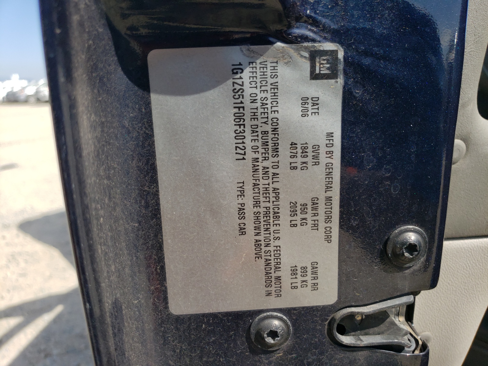 1G1ZS51F06F301271 2006 Chevrolet Malibu Ls