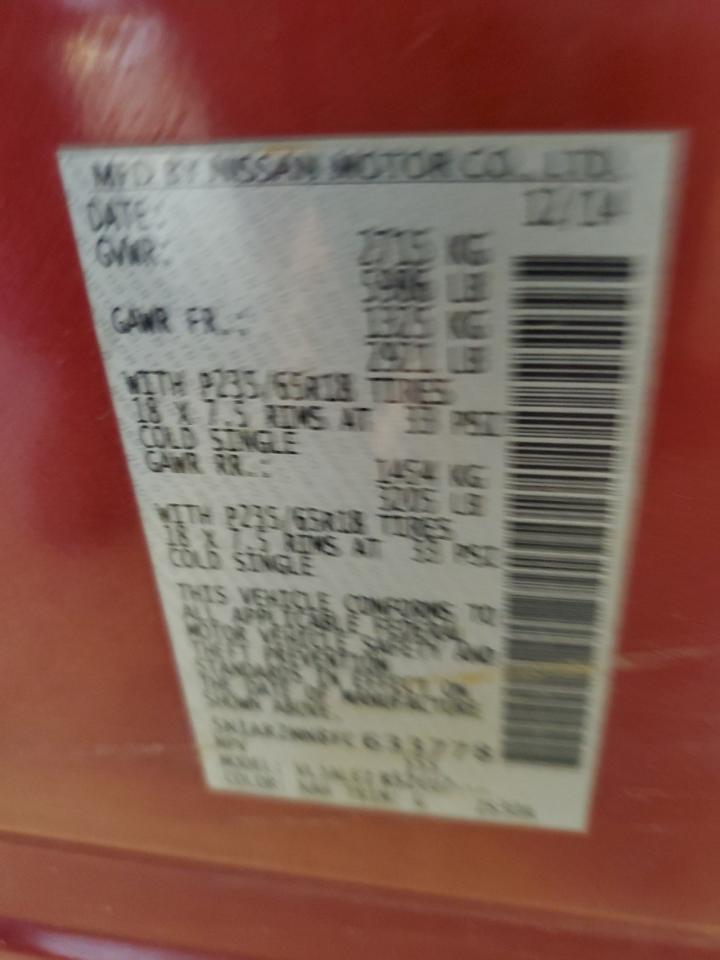 2015 Nissan Pathfinder S VIN: 5N1AR2MN8FC633778 Lot: 64139284