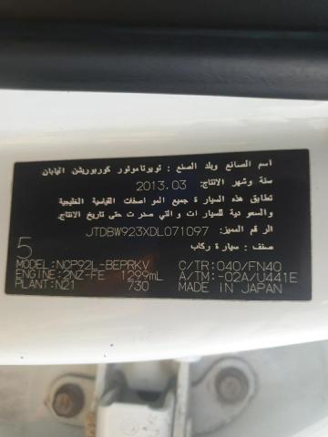 JTDBW923XDL071097 - 2013 TOYOTA YARIS - #64724444