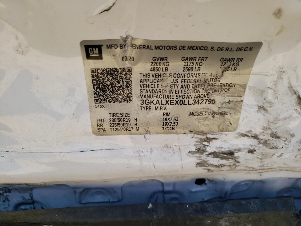 2020 GMC Terrain Denali VIN: 3GKALXEX0LL342795 Lot: 62455824