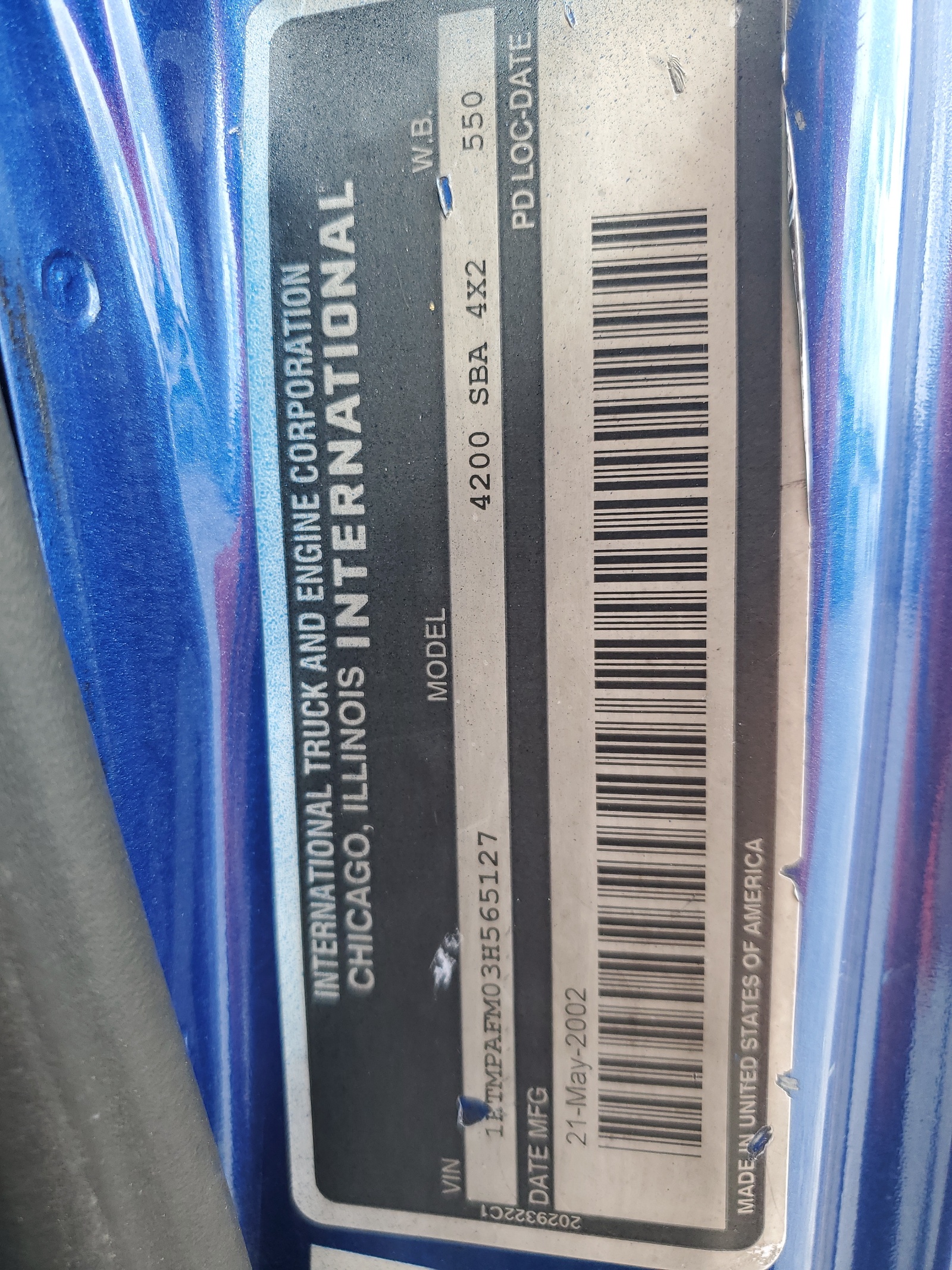 1HTMPAFM03H565127 2003 International 4000 4200