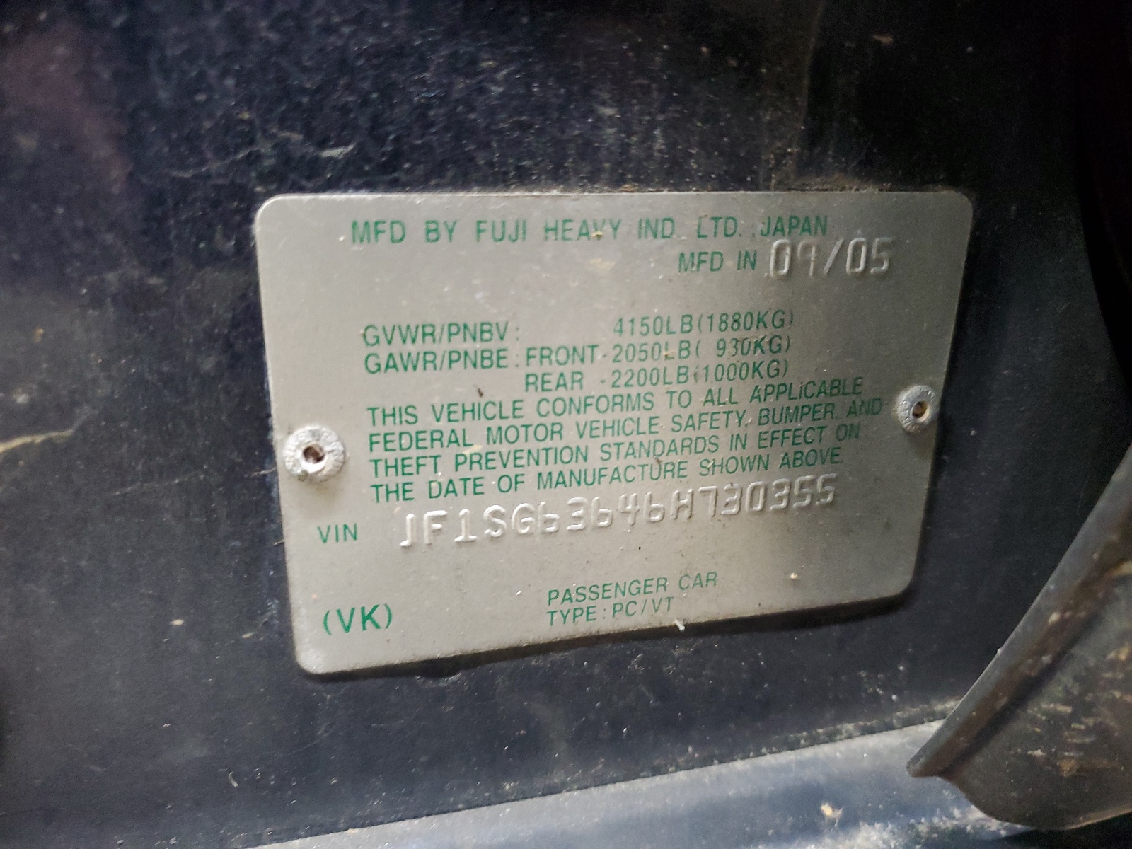 JF1SG63646H730355 2006 Subaru Forester 2.5X