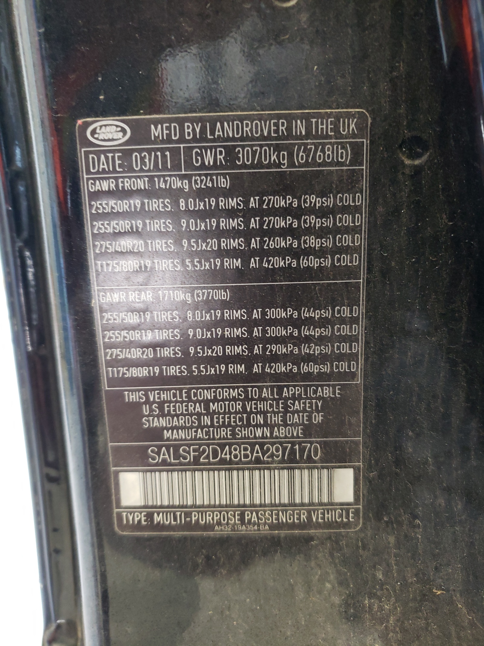 SALSF2D48BA297170 2011 Land Rover Range Rover Sport Hse