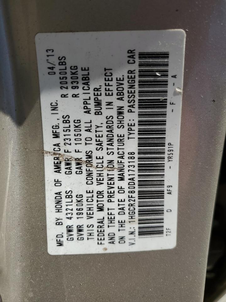 2013 Honda Accord Exl vin: 1HGCR2F80DA173188