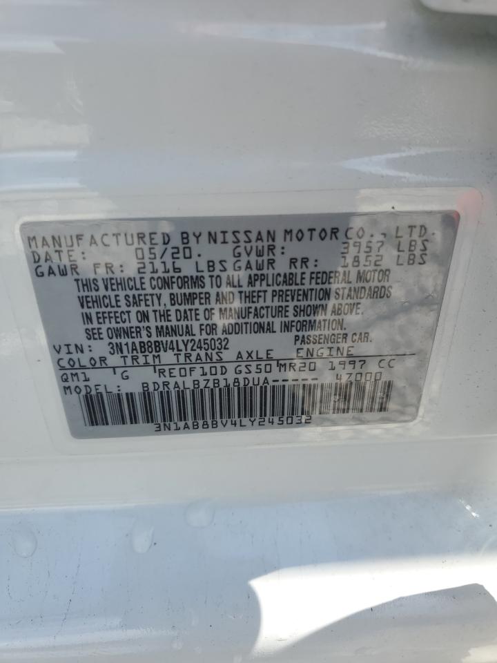 2020 Nissan Sentra S VIN: 3N1AB8BV4LY245032 Lot: 62643564