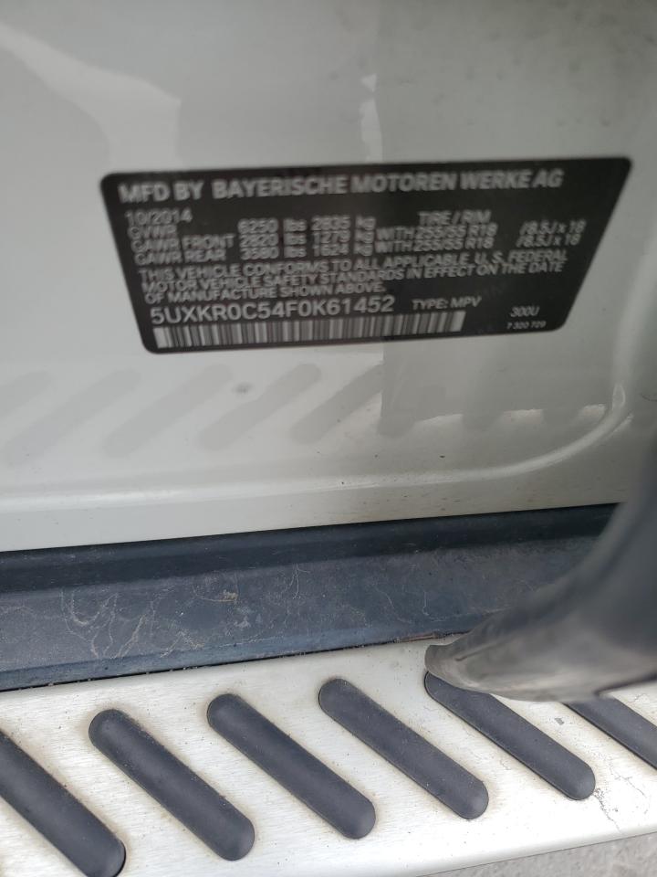 2015 BMW X5 xDrive35I VIN: 5UXKR0C54F0K61452 Lot: 63063554