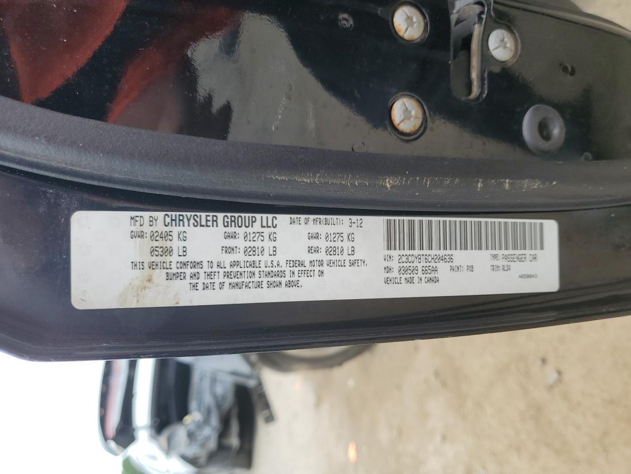 2012 Dodge Challenger R/T VIN: 2C3CDYBT6CH204636 Lot: 63671384