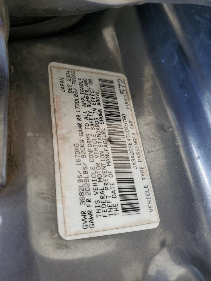 2005 Mitsubishi Lancer Es VIN: JA3AJ26E45U029760 Lot: 62512144
