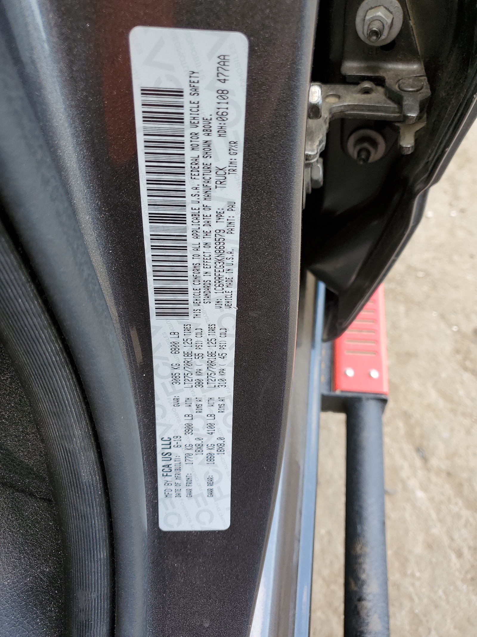 1C6RRFEG3KN869579 2019 Ram 1500 Rebel