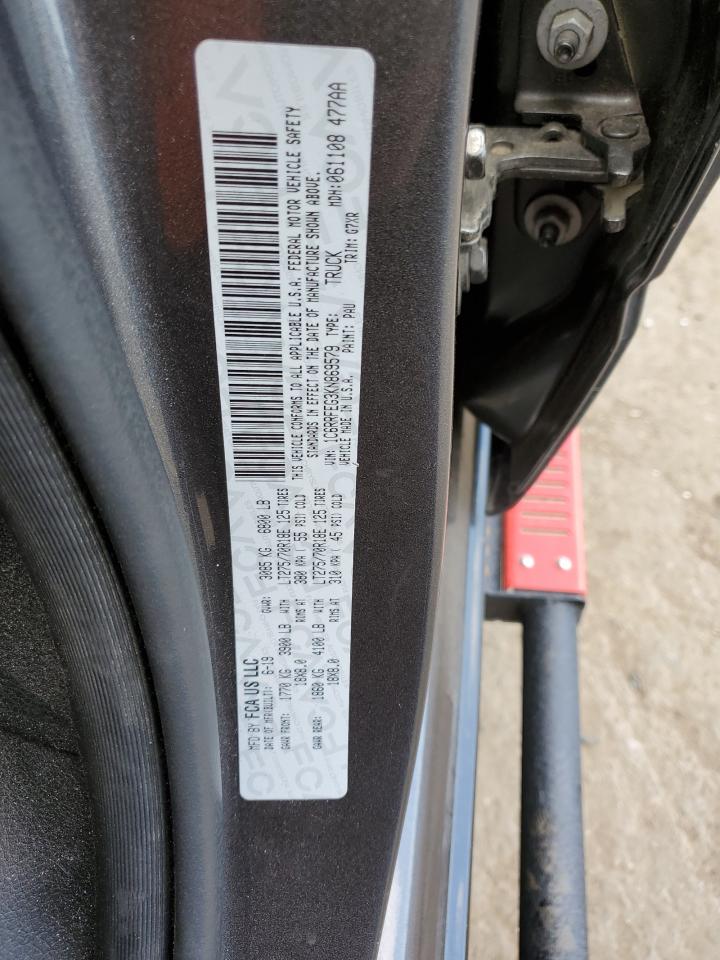 2019 Ram 1500 Rebel VIN: 1C6RRFEG3KN869579 Lot: 63990624