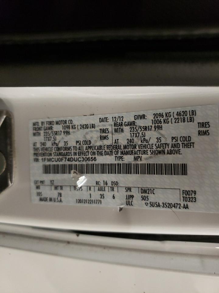 2013 Ford Escape S VIN: 1FMCU0F74DUC30656 Lot: 64504694