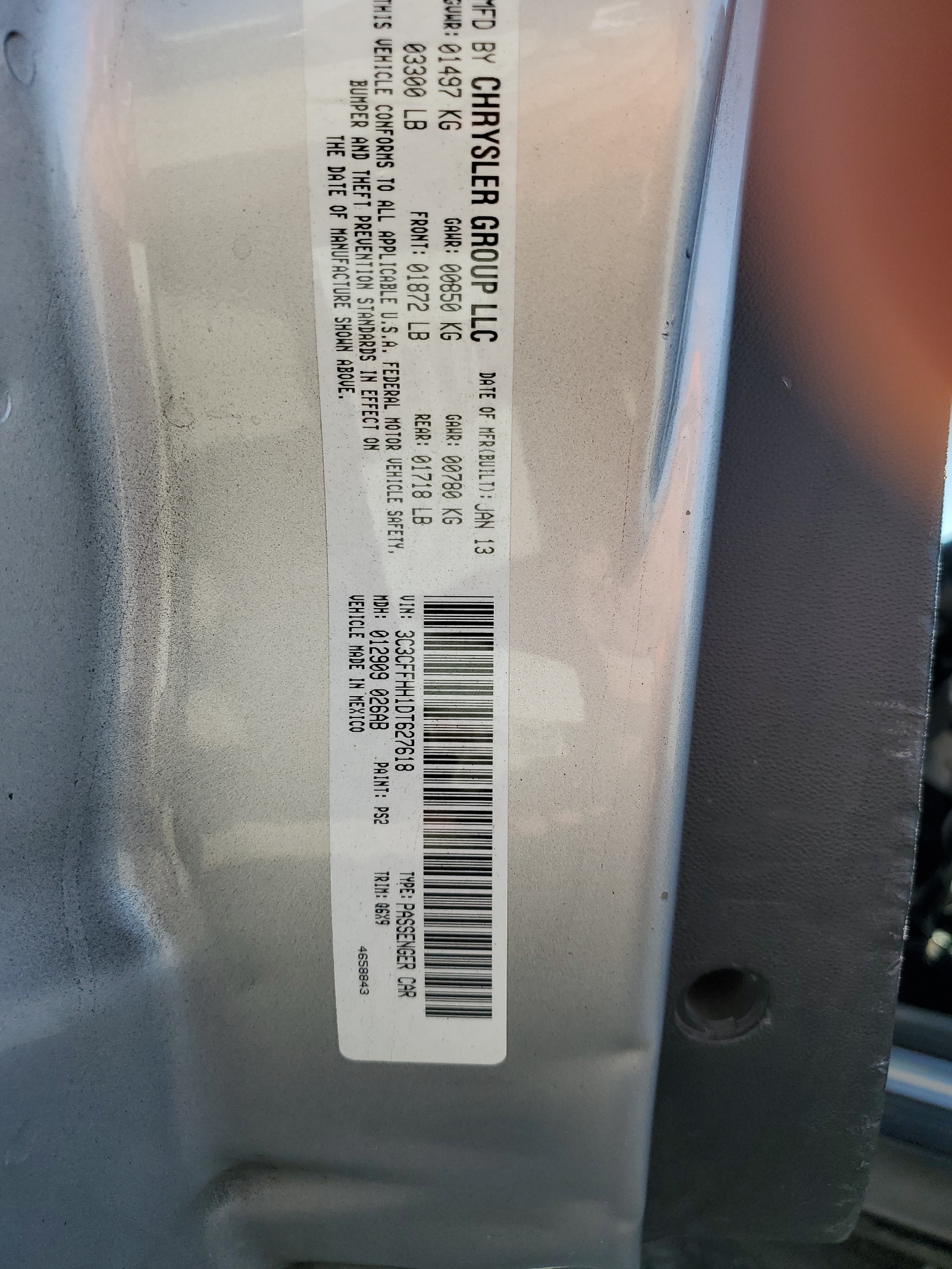 3C3CFFHH1DT627618 2013 Fiat 500 Sport