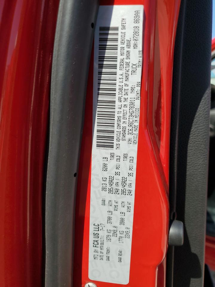 2017 Ram 1500 Sport VIN: 3C6JR6CT3HG783011 Lot: 62511074