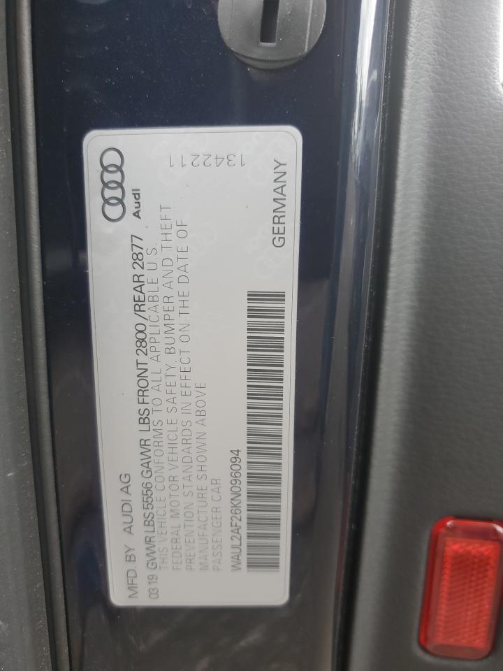 WAUL2AF26KN096094 2019 Audi A6 Premium Plus