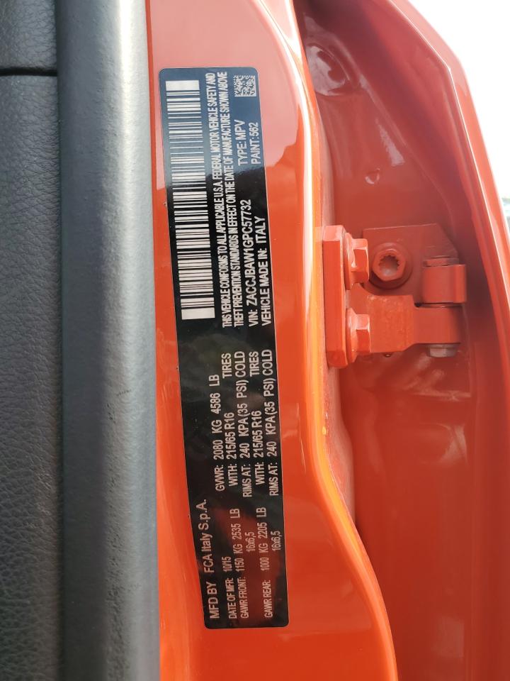 2016 Jeep Renegade Sport VIN: ZACCJBAW1GPC57732 Lot: 64847774