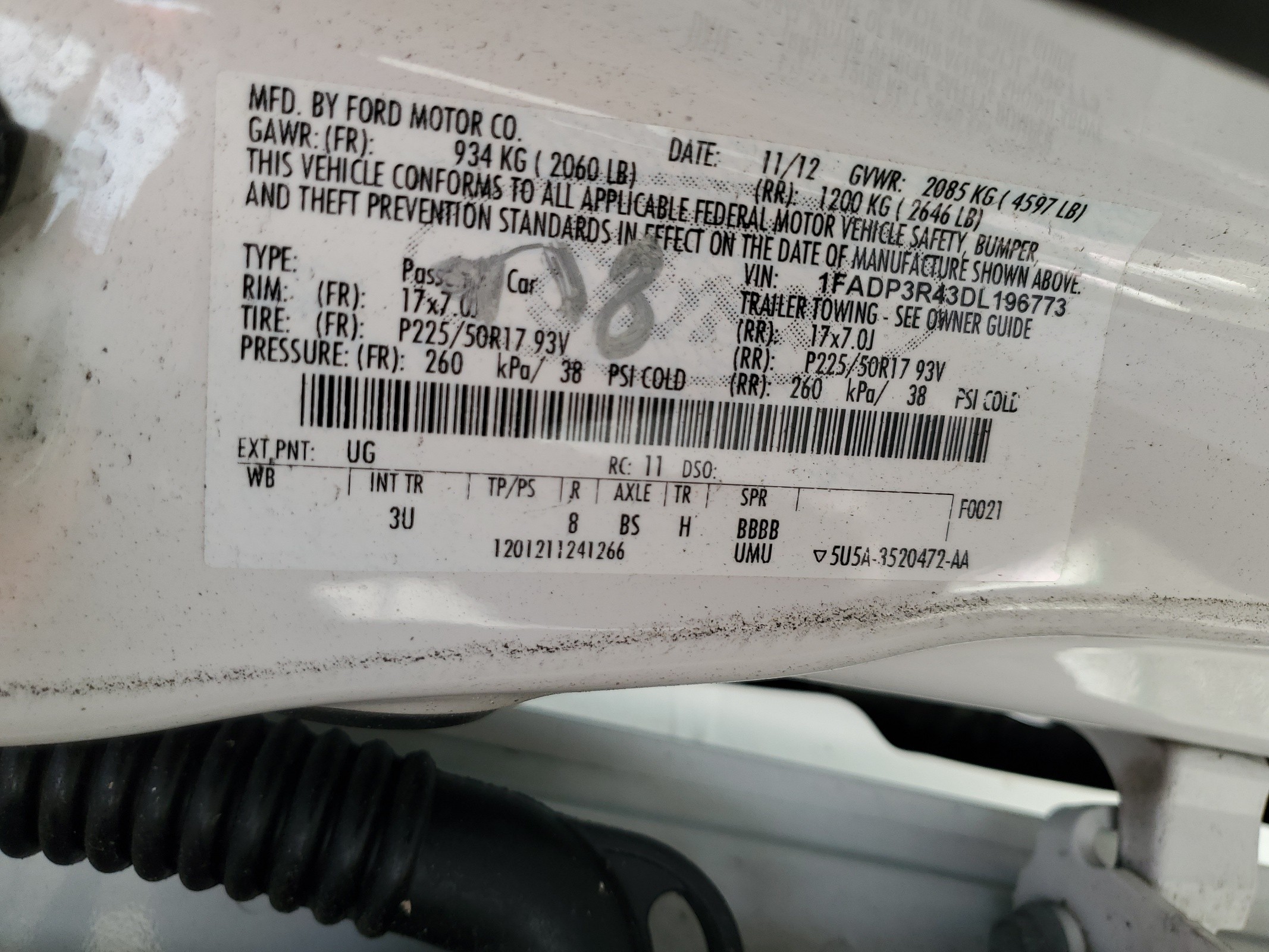 1FADP3R43DL196773 2013 Ford Focus Bev