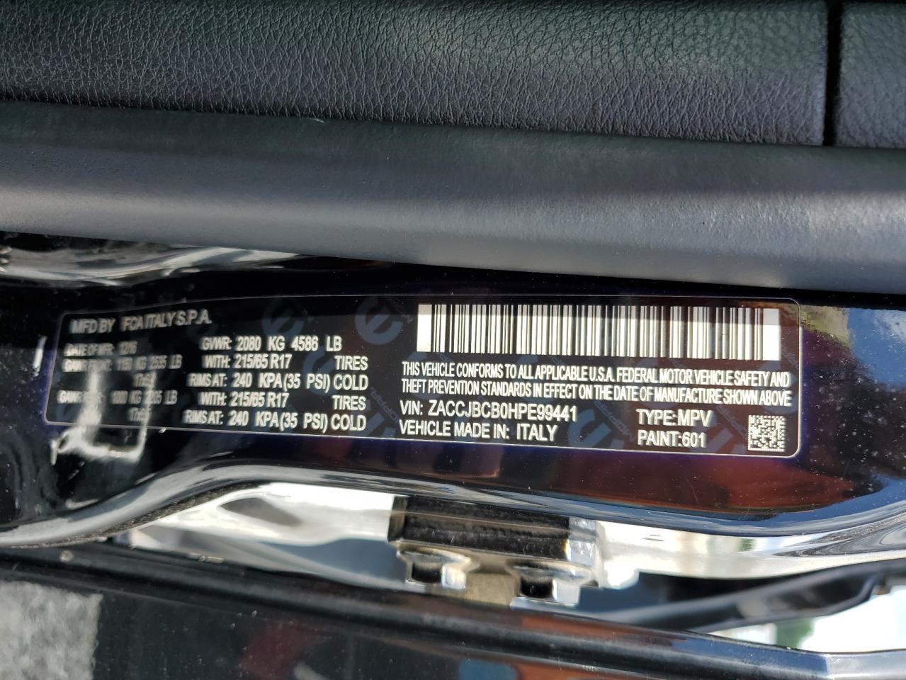 2017 Jeep Renegade Trailhawk VIN: ZACCJBCB0HPE99441 Lot: 61341424