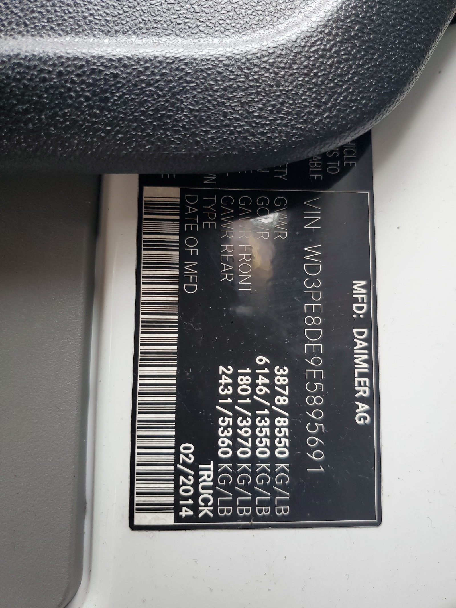 WD3PE8DE9E5895691 2014 Mercedes-Benz Sprinter 2500