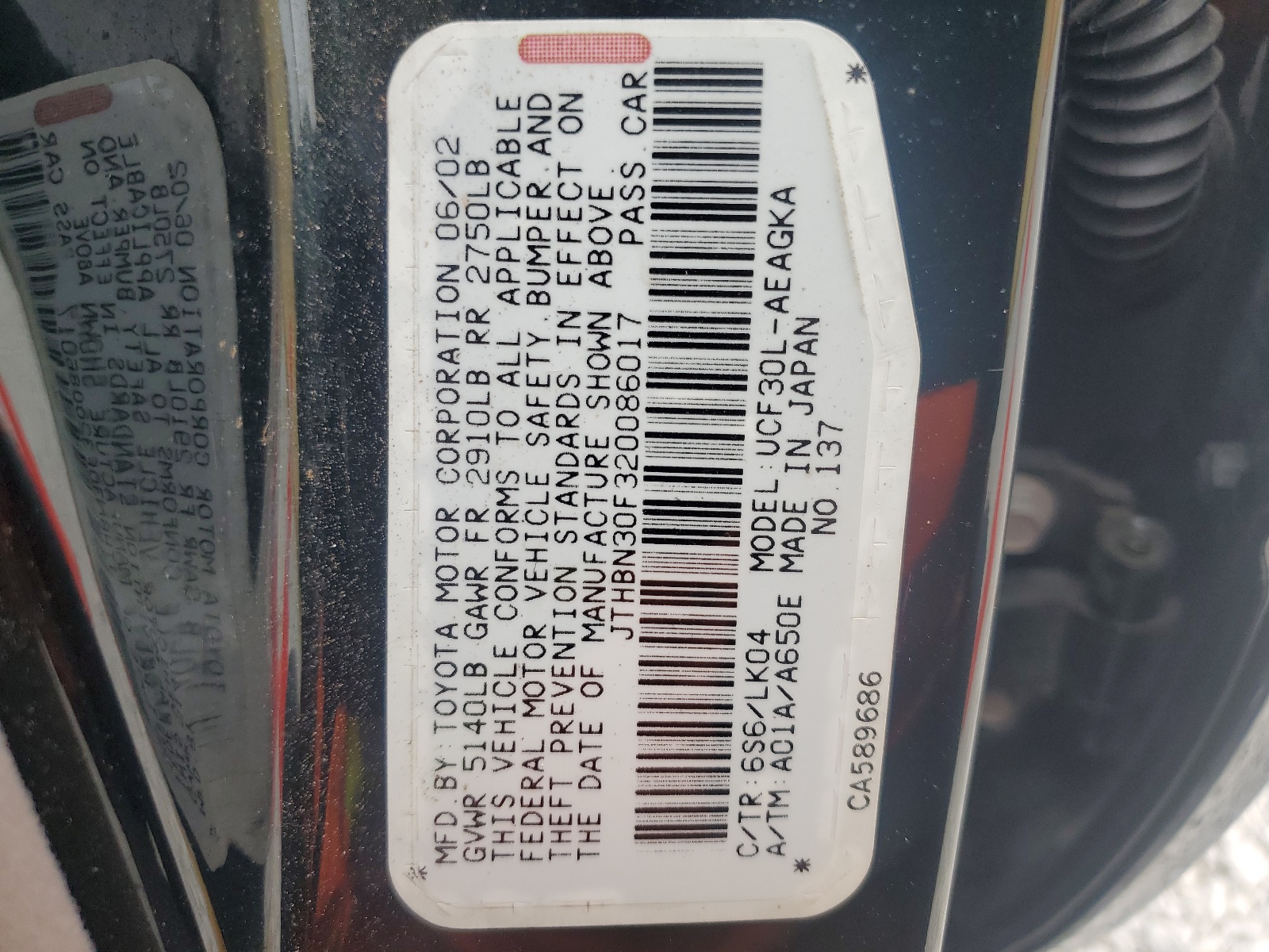 JTHBN30F320086017 2002 Lexus Ls 430