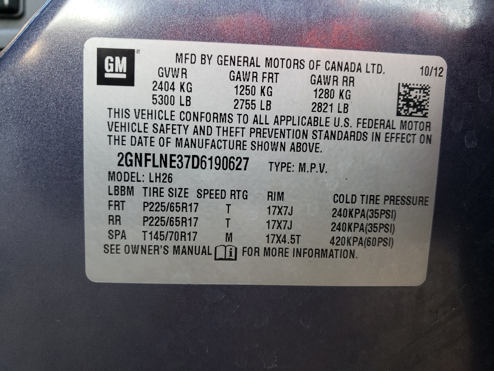 2GNFLNE37D6190627 2013 Chevrolet Equinox Lt