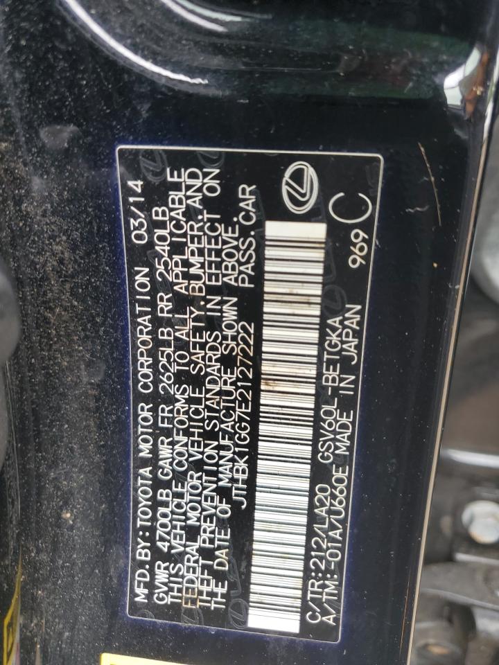 2014 Lexus Es 350 VIN: JTHBK1GG7E2127222 Lot: 64223694