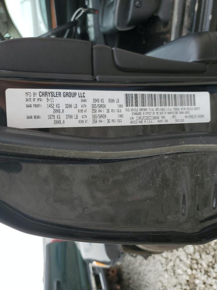 2012 Jeep Grand Cherokee Overland VIN: 1C4RJFCG9CC134640 Lot: 61930764