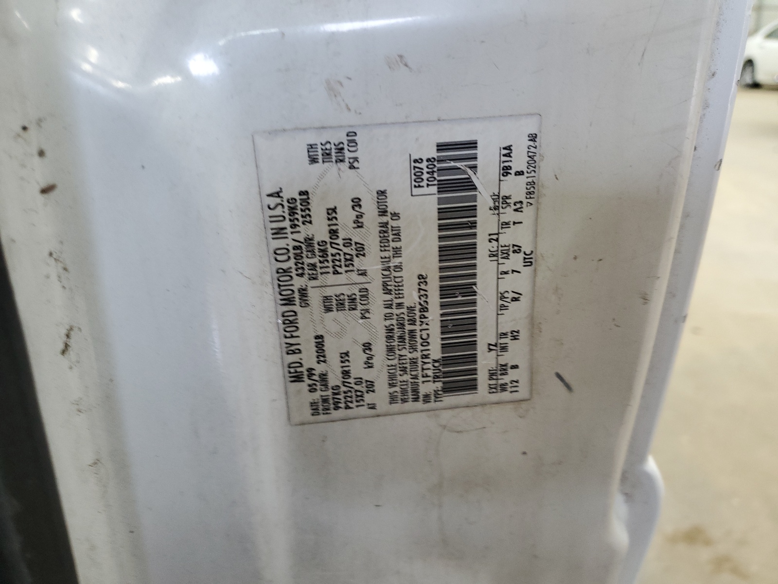 1FTYR10C1XPB53738 1999 Ford Ranger