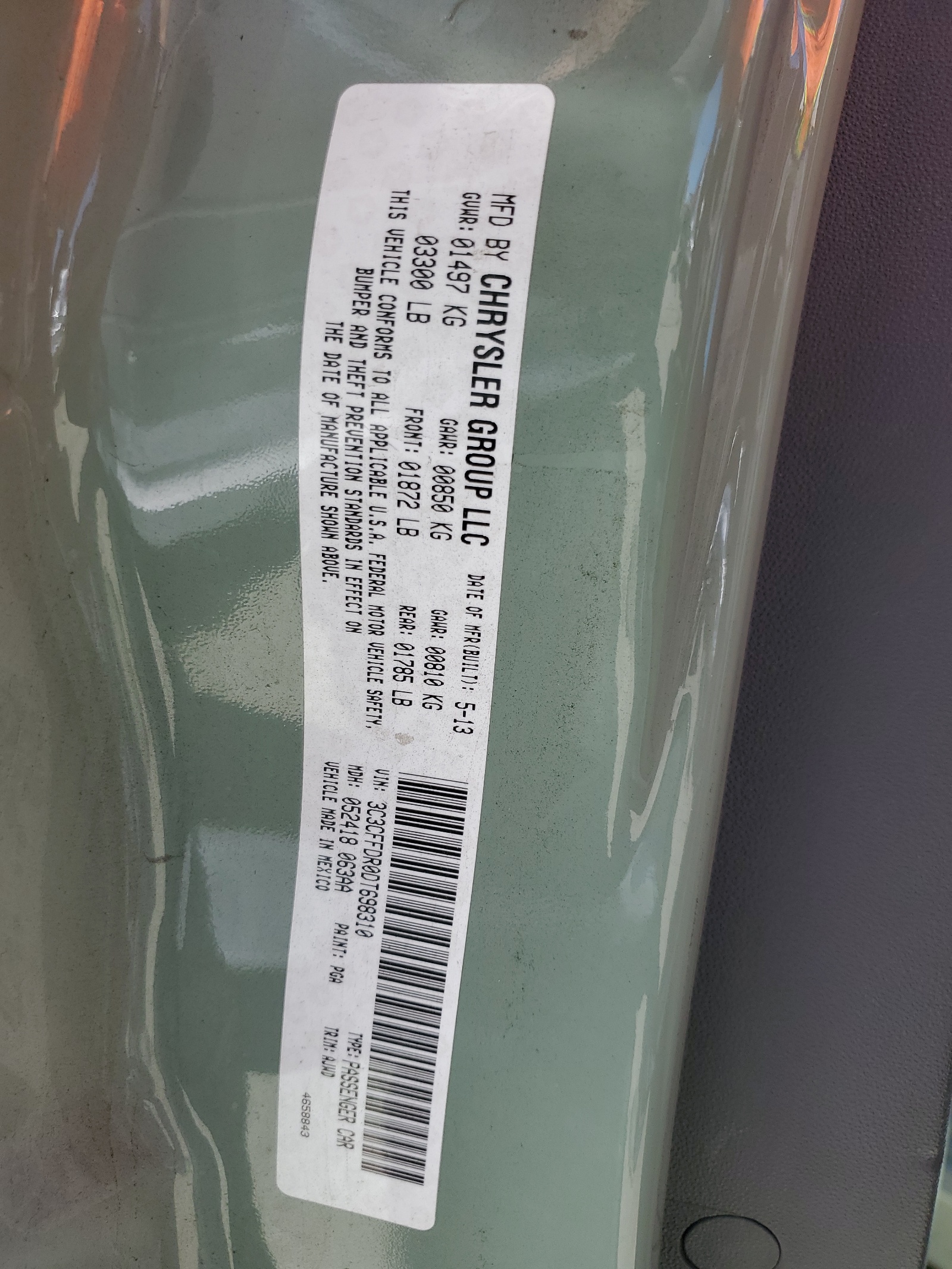 3C3CFFDR0DT698310 2013 Fiat 500 Pop