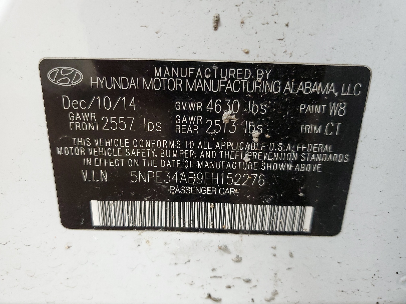 5NPE34AB9FH152276 2015 Hyundai Sonata Sport