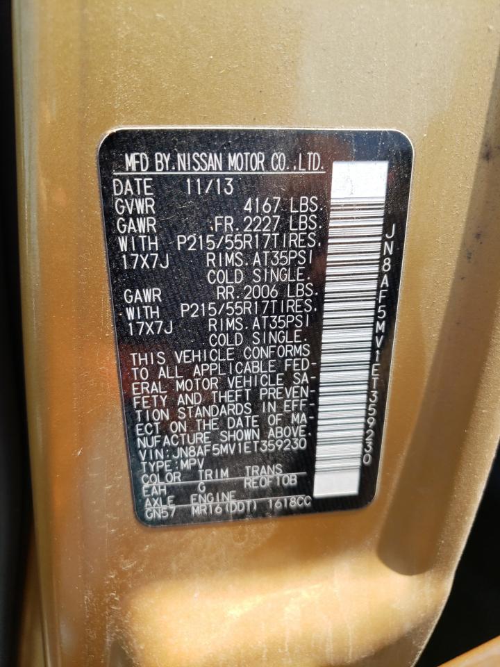 2014 Nissan Juke S VIN: JN8AF5MV1ET359230 Lot: 62830524