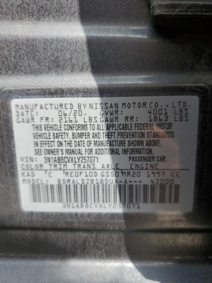 2020 Nissan Sentra Sv VIN: 3N1AB8CVXLY257071 Lot: 63602424