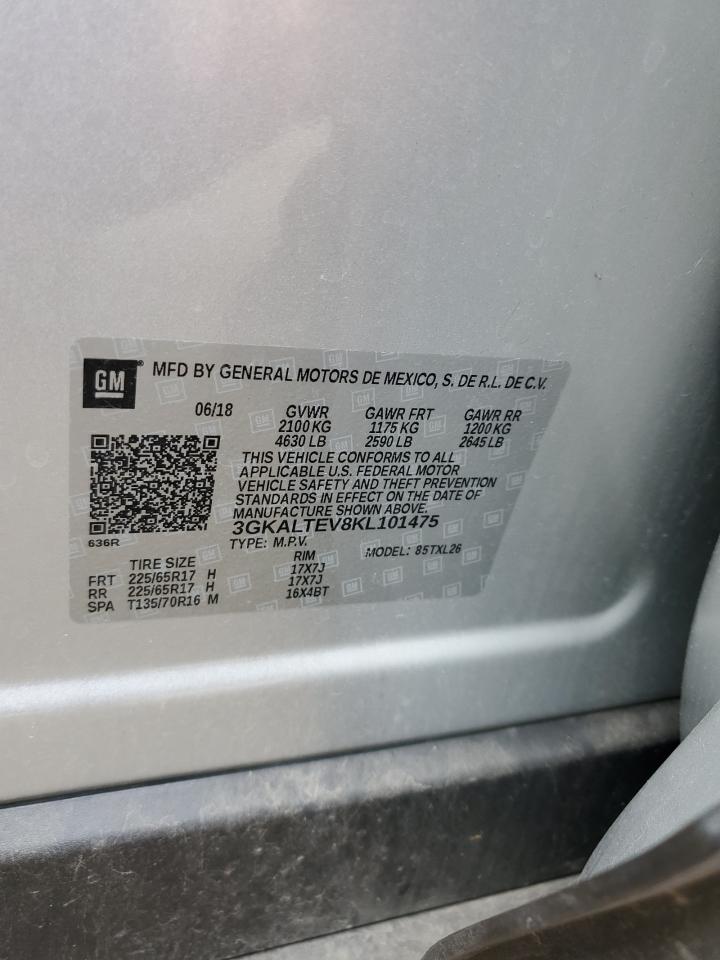 2019 GMC Terrain Sle VIN: 3GKALTEV8KL101475 Lot: 63650704