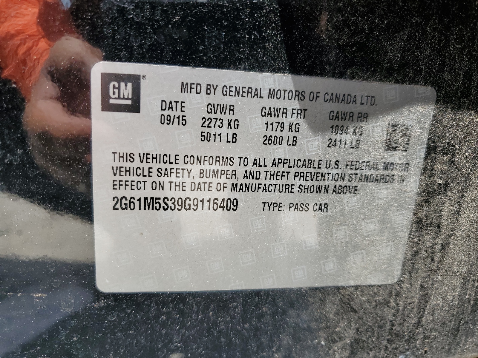 2G61M5S39G9116409 2016 Cadillac Xts Luxury Collection