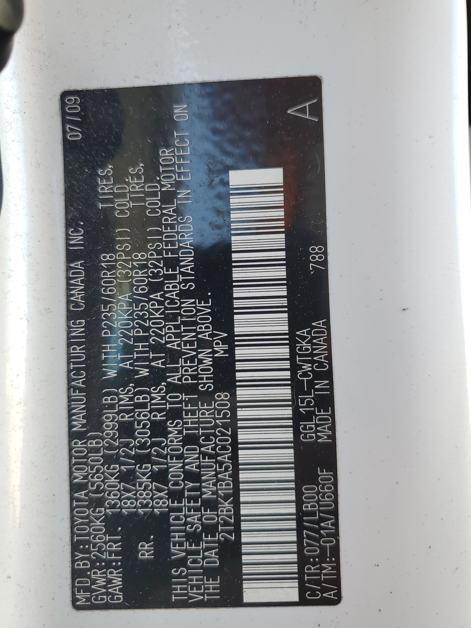 2T2BK1BA5AC021508 2010 Lexus Rx 350