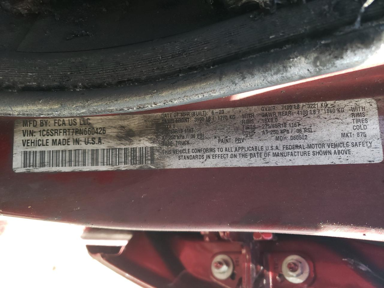 1C6SRFRT7PN660426 2023 Ram 1500 Laramie